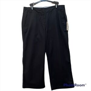 Vintage NWT Tommy Hilfiger Y2K Black Relaxed Chino Capris Size 10